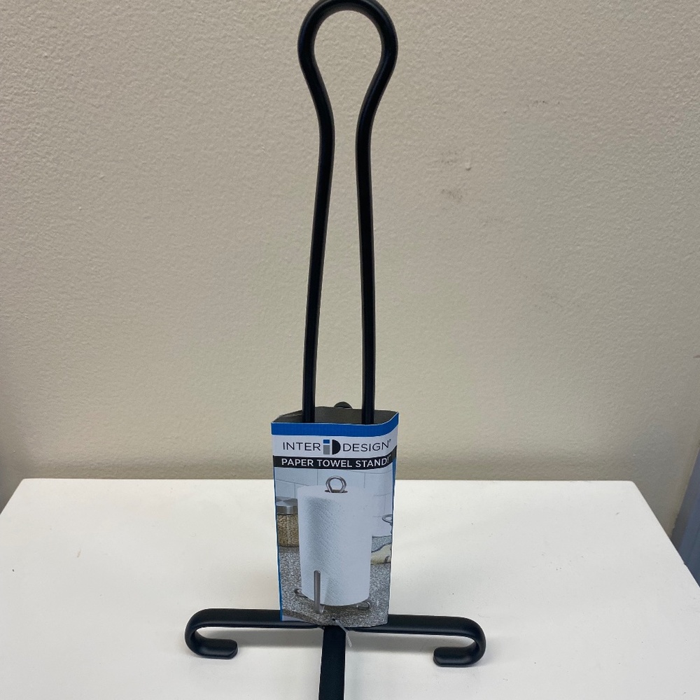InterDesign Axis Free-Standing  Paper Towel Stand, Bronze